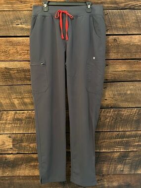 Figs Women's Yola High-Rise Slim Scrub Pant gray XL